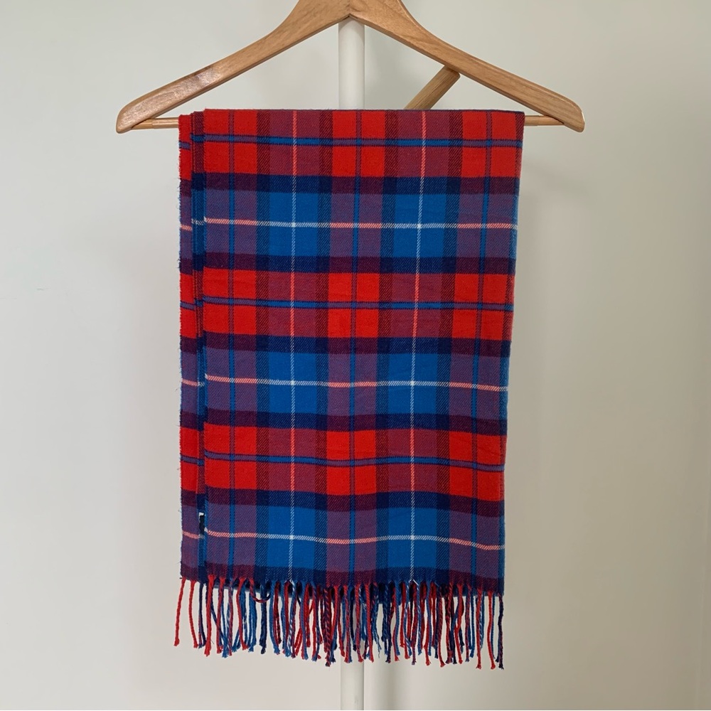 Gap Red and Blue Tartan Plaid Blanket Scarf/Wrap